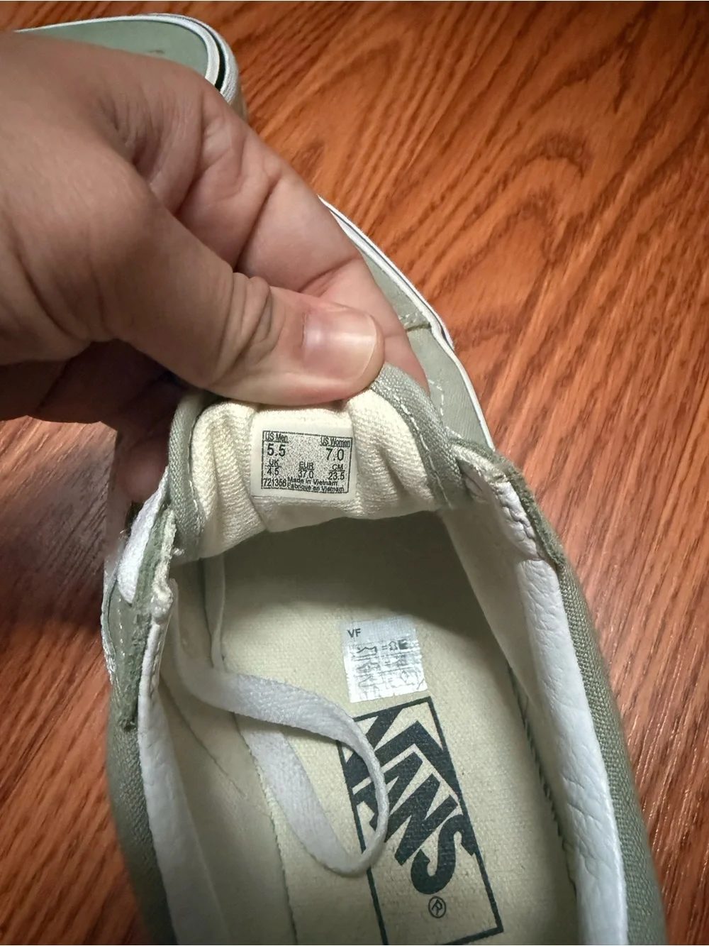 Vans Old Skool Sneakers in Sage Green and White